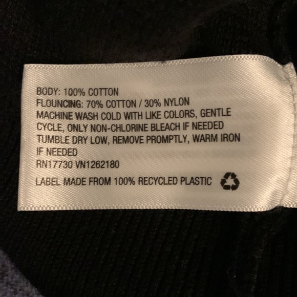 NWOT Black Sweater with black ruffle - Picture 7 of 7